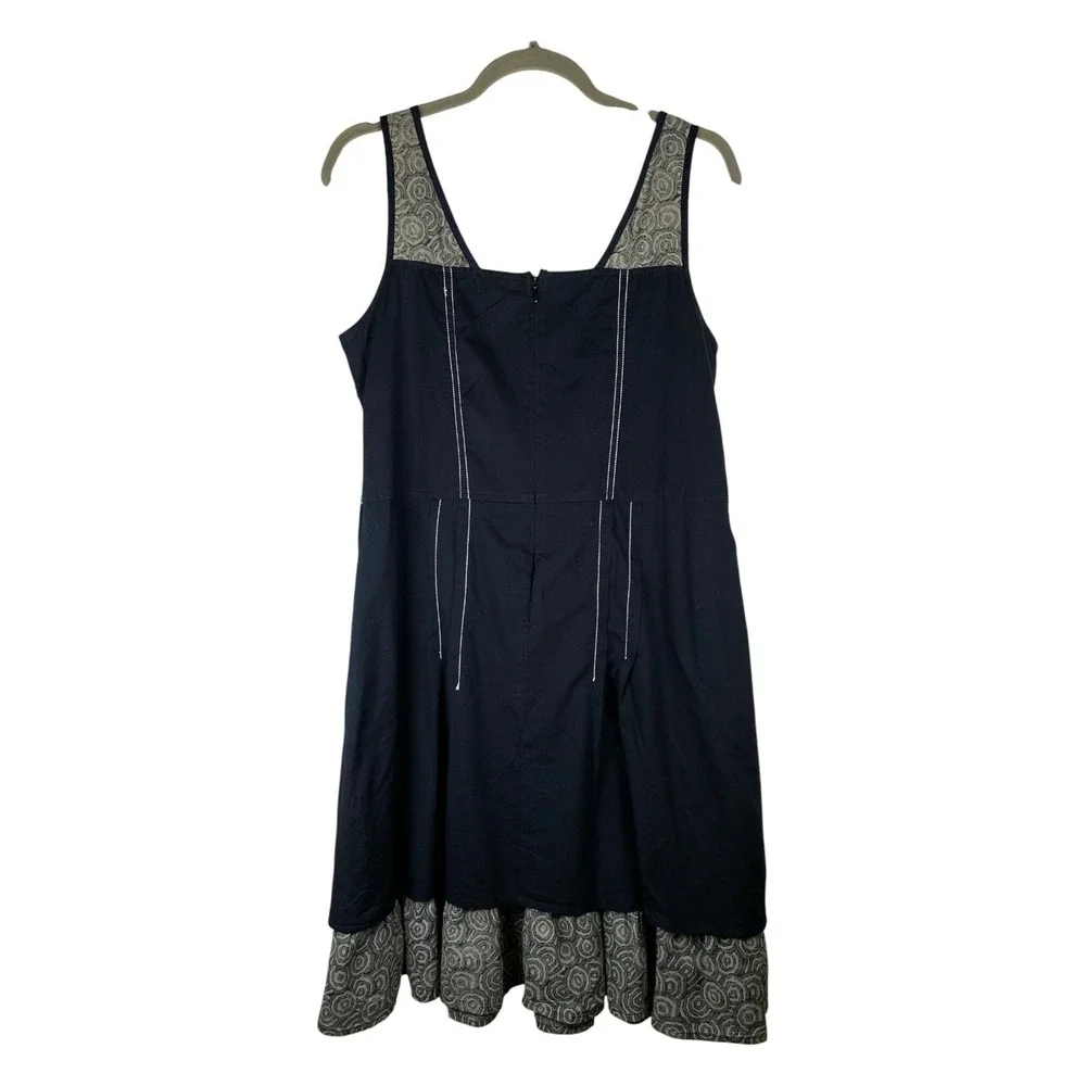 Dancing Days By Banned Apparel Mod Pinafore Dress S/M Black Ruffle Goth Retro